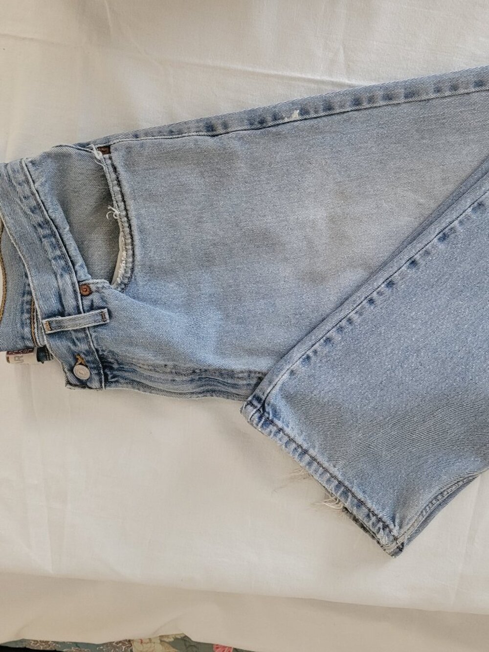 Levis 505 Jeans Regular Fit 36x32 Mens Worn - Picture 5 of 15